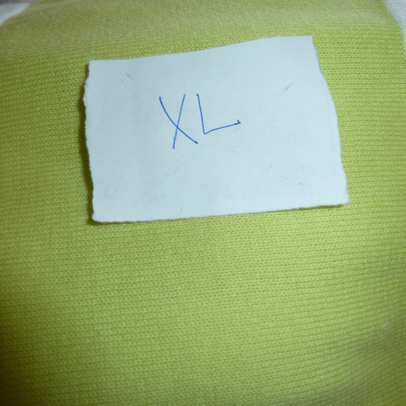 Lime Green Athleisure Sweater Cotton Knit Mesh - Picture 8 of 8